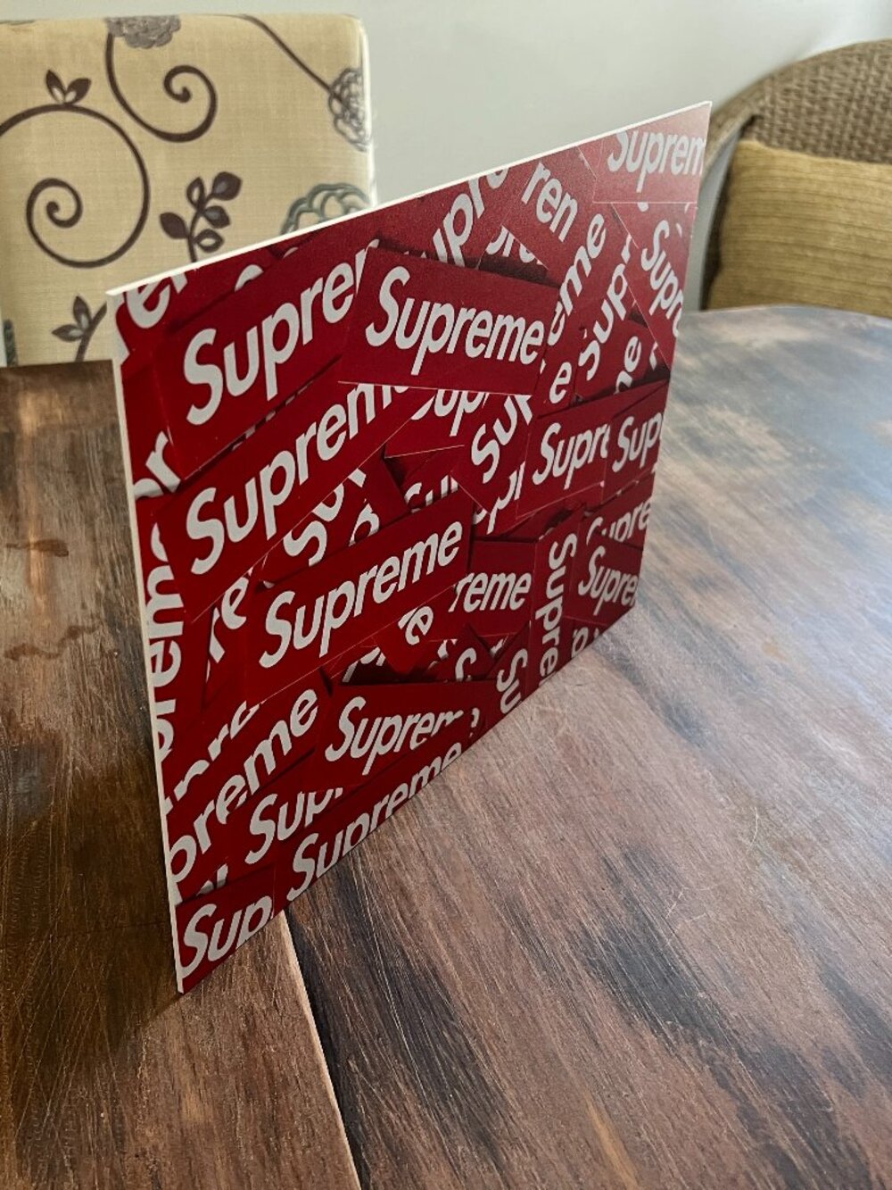 Supreme Red Box Logo Collage 16x12 Landscape Print – Streetwear Hypebeast Art